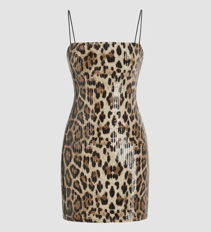 SVA™ No.4320 Leopard Mini Dress